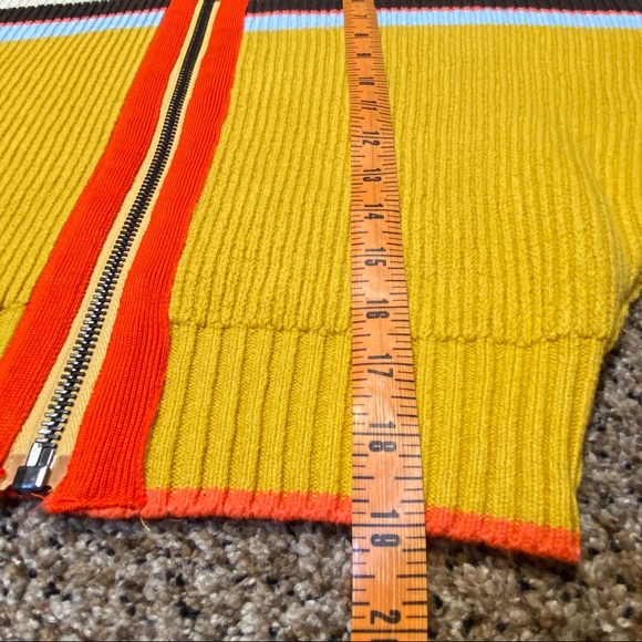 NWT Free People Striped retro-style zip-up Sweater - Picture 5 of 13